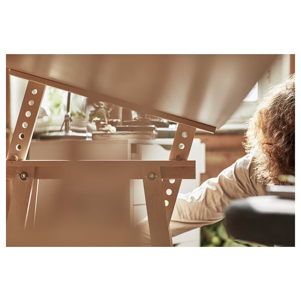 MITTBACK trestle, birch, 58x70/93 cm