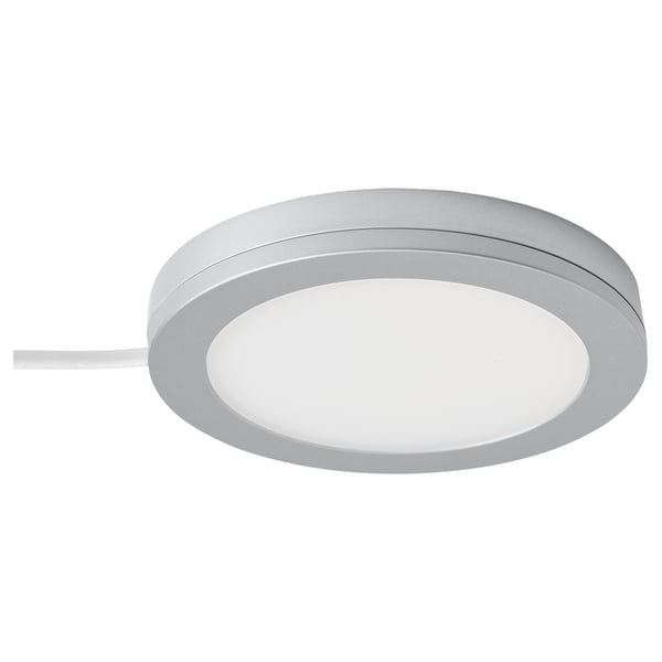 MITTLED LED spotlight, dimmable aluminium-colour, 83 mm