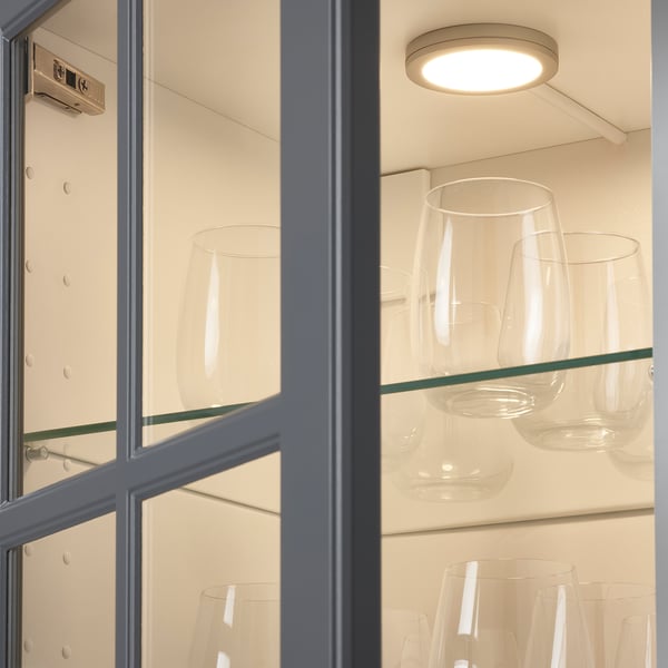 MITTLED LED spotlight, dimmable aluminium-colour, 83 mm