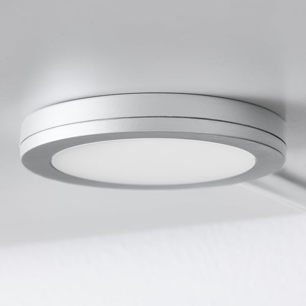 MITTLED LED spotlight, dimmable aluminium-colour, 83 mm