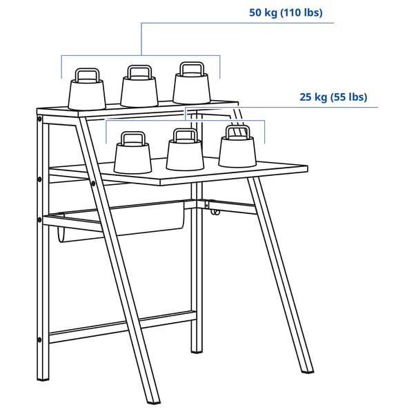 MITTPLAN desk, white, 80x60 cm