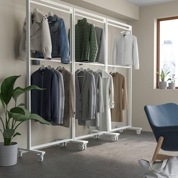 Ikea MITTZON - Clothes rail for frame w castors, white, 80 cm