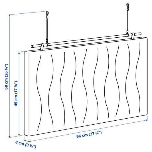 MITTZON acoustic baffle, Gunnared beige, 95x53x8 cm