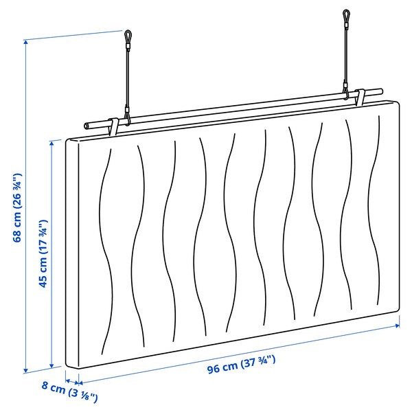 MITTZON acoustic baffle, Gunnared beige, 95x53x8 cm