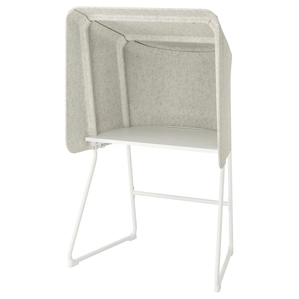 Ikea MITTZON - Focus workstation, beige/white, 95x87x155 cm