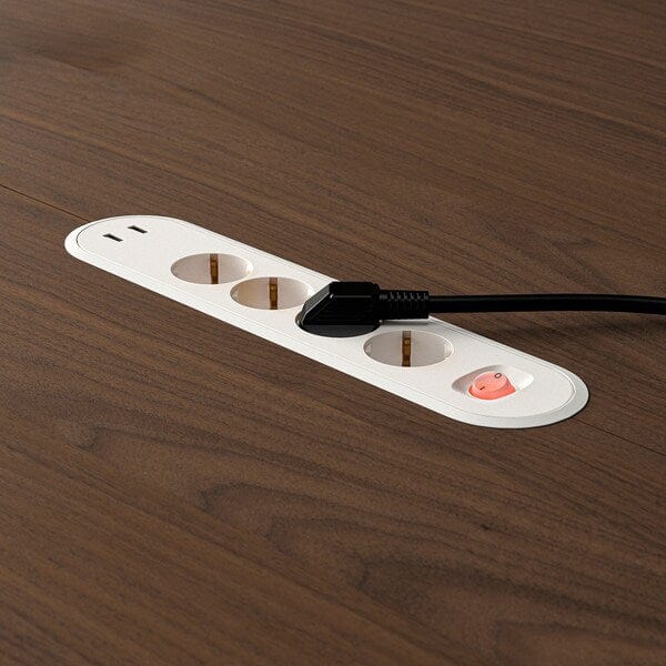 Ikea MITTZON - Table top, round/walnut veneer, 120 cm