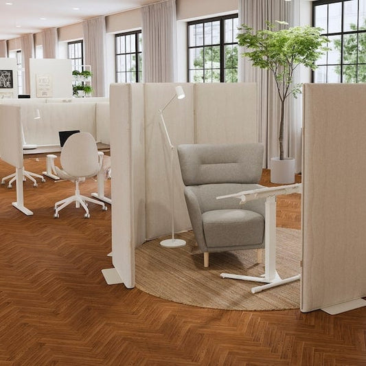 Ikea MITTZON - Acoustic screen, floor standing, Gunnared beige, 90x157 cm