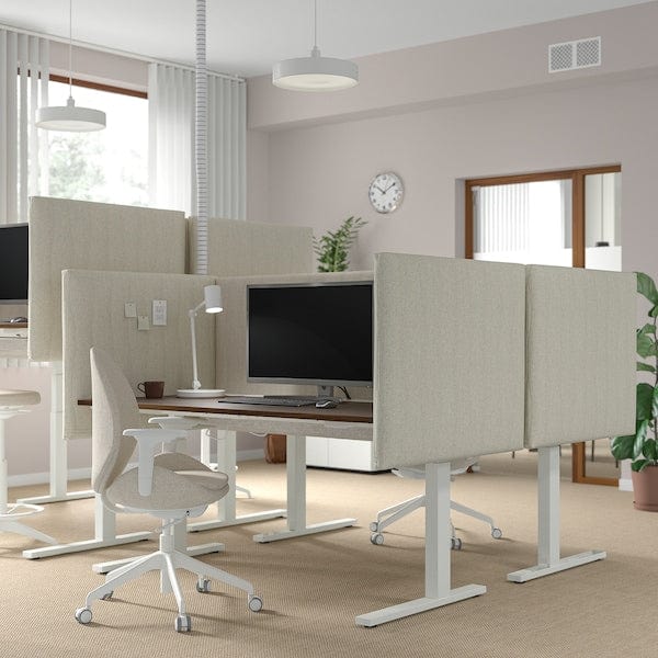 Ikea MITTZON - Acoustic screen for desk, Gunnared beige, 70x72 cm