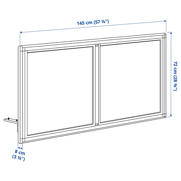 MITTZON acoustic screen for desk, Gunnared beige, 145x72 cm