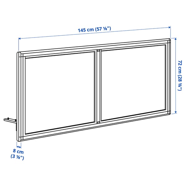 MITTZON acoustic screen for desk, Gunnared beige, 165x72 cm