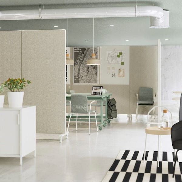 Ikea MITTZON - Acoustic screen f frame w castors, Gunnared beige, 85x193x5 cm