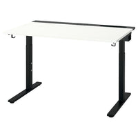 MITTZON desk, white/black, 120x80 cm