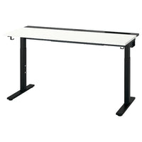 MITTZON desk, white/black, 140x60 cm