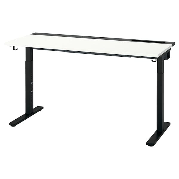 Ikea MITTZON - Desk, white/black, 140x60 cm