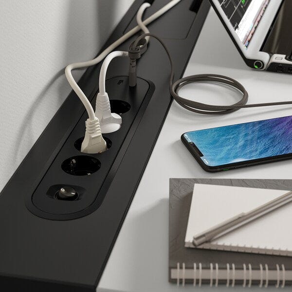 Ikea MITTZON - Desk, white/black,120x60 cm