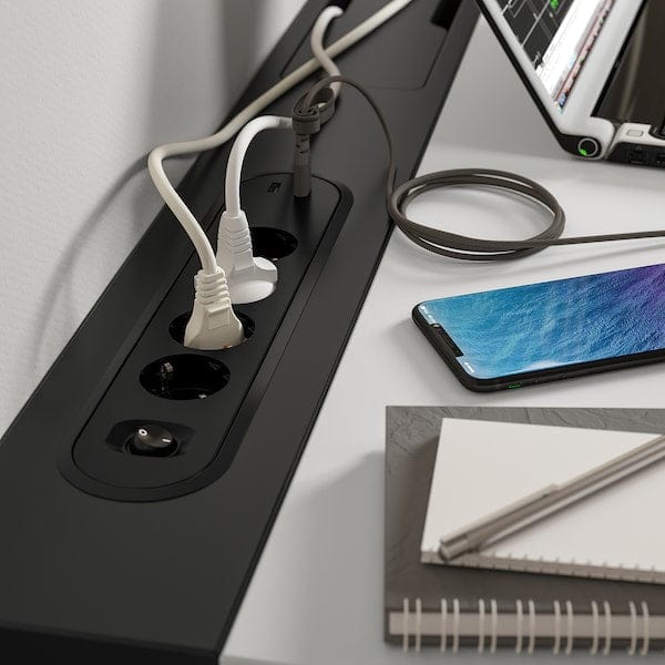 Ikea MITTZON - Desk, white/black, 160x80 cm