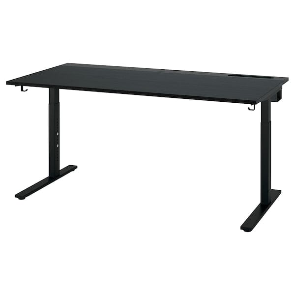 Ikea MITTZON - Desk, black stained ash veneer/black, 160x80 cm