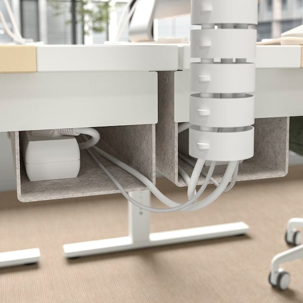 Ikea MITTZON - Desk, birch veneer/white,120x60 cm
