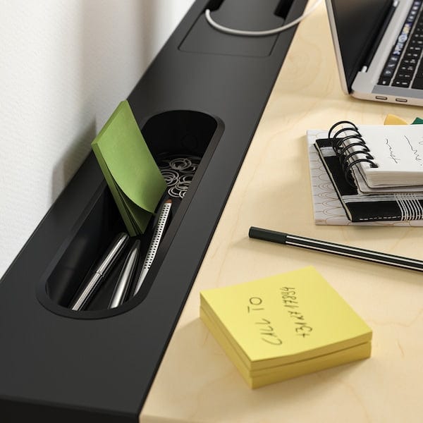 Ikea MITTZON - Desk, birch veneer/black, 120x80 cm