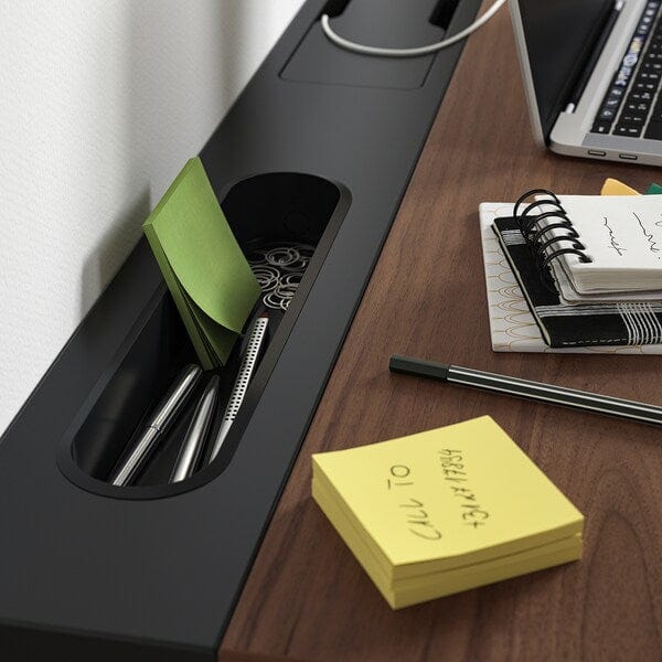 Ikea MITTZON - Desk, walnut veneer/black,120x60 cm