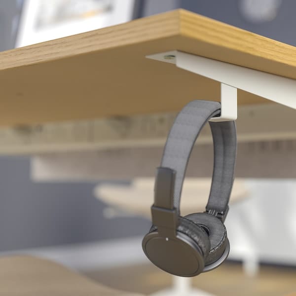 Ikea MITTZON - Desk, oak veneer/white,160x60 cm