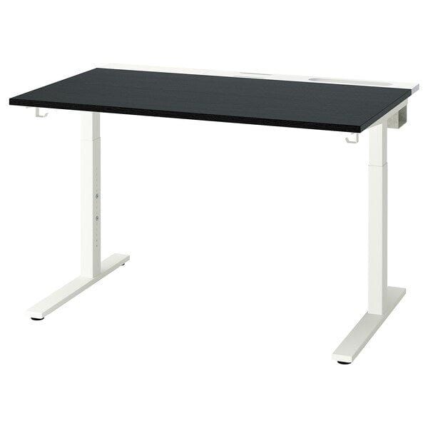 Ikea MITTZON - Desk, black stained ash veneer/white, 120x80 cm