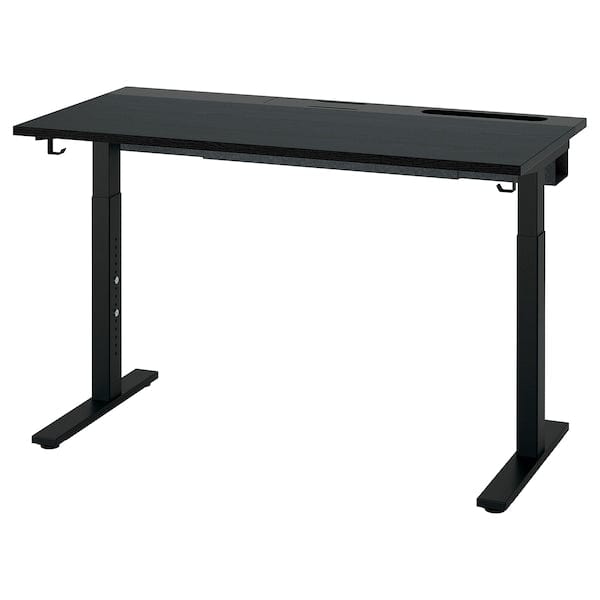 Ikea MITTZON - Desk, stained black ash veneer/black,120x60 cm
