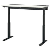 MITTZON desk sit/stand, electric white/black, 140x60 cm