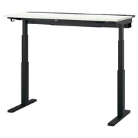 MITTZON desk sit/stand, electric white/black, 140x60 cm