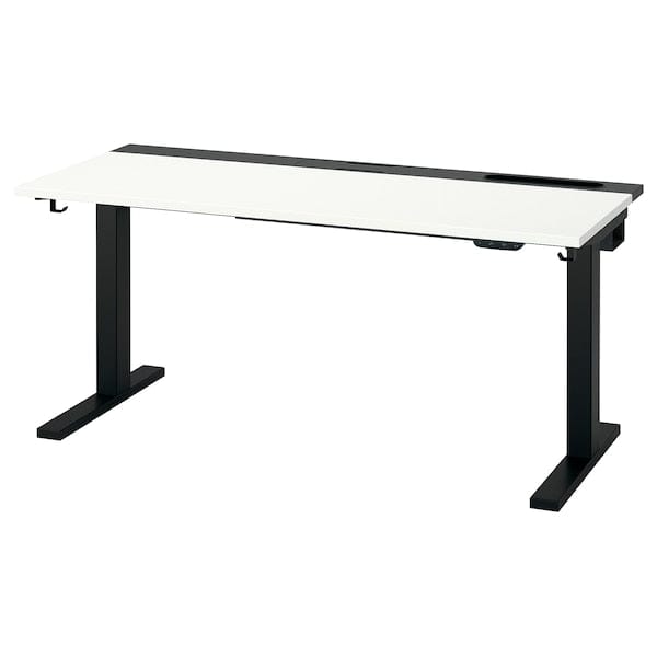 Ikea MITTZON - Height-adjustable desk, electric white/black,140x60 cm