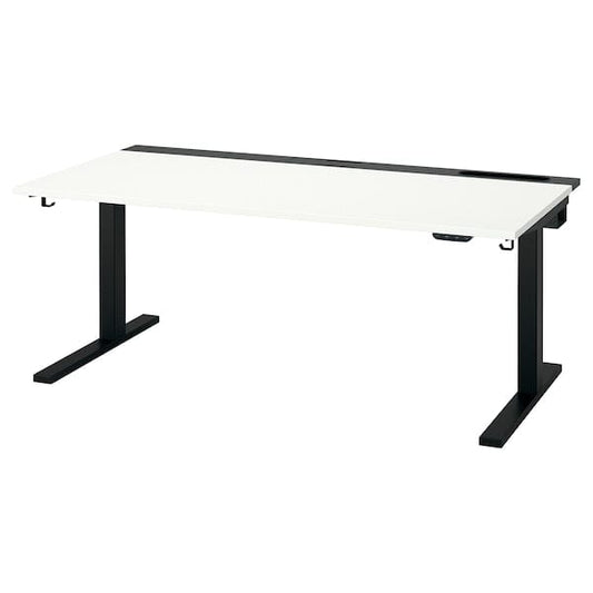 Ikea MITTZON - Height-adjustable desk, electric white/black,160x80 cm