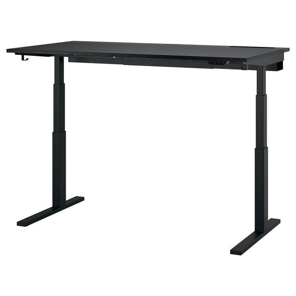 Ikea MITTZON - Height-adjustable desk, electric ash/black/black veneer,160x80 cm