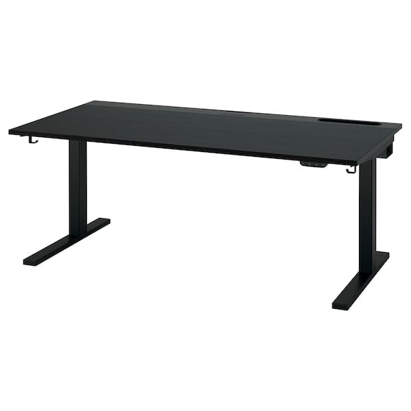 Ikea MITTZON - Height-adjustable desk, electric ash/black/black veneer,160x80 cm