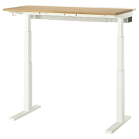 MITTZON desk sit/stand, electric oak veneer/white, 120x60 cm