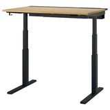 MITTZON desk sit/stand, electric oak veneer/black, 120x80 cm
