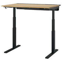 MITTZON desk sit/stand, electric oak veneer/black, 120x80 cm