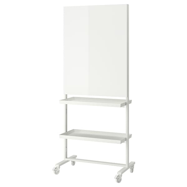 Ikea MITTZON - Frm w cstrs/whtbrd/disp shlf/cbl bx, white, 85x205 cm