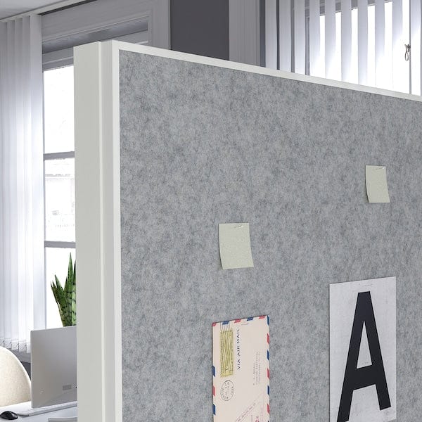Ikea MITTZON - Frm w cstrs/whtbrd/disp shlf/cbl bx, white, 85x205 cm