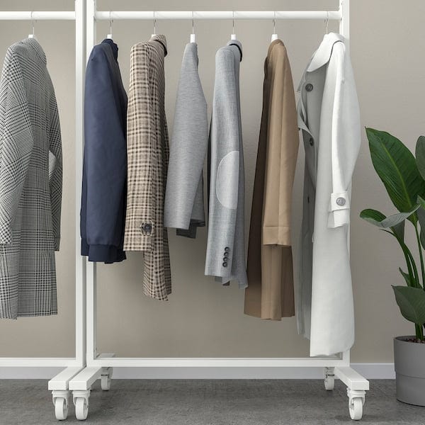 Ikea MITTZON - Frame w cstrs/clths rail/disp shlf, white, 85x205 cm