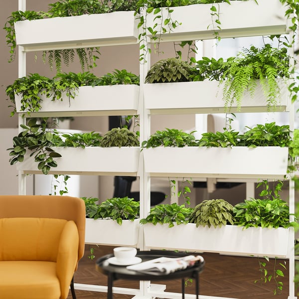 MITTZON frame with castors/container, white, 85x205 cm