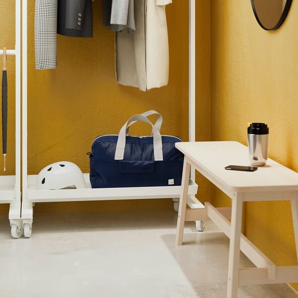 Ikea MITTZON - Frame w cstrs/clths rail/disp shlf, white, 85x205 cm