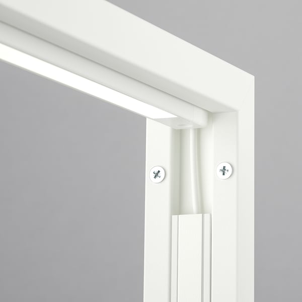 MITTZON frame w castors/container/cable box, white, 85x205 cm