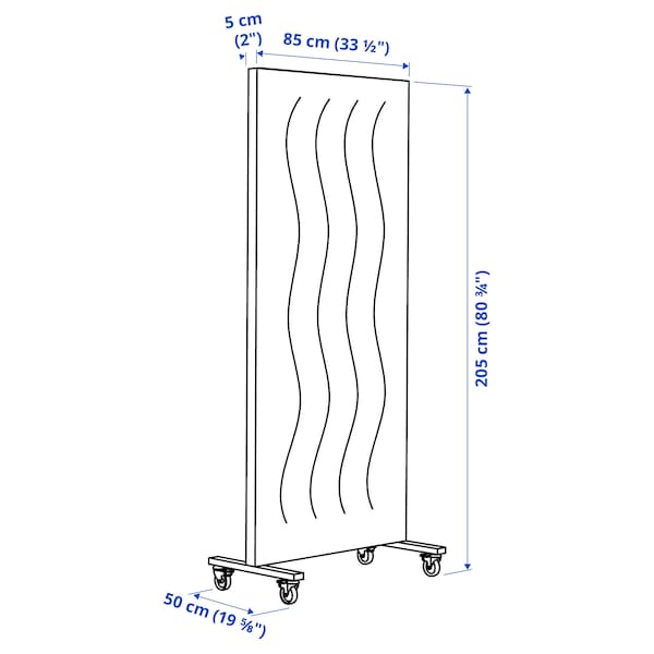 MITTZON frame w cstrs/acoustic screen, Gunnared beige/white, 85x205 cm