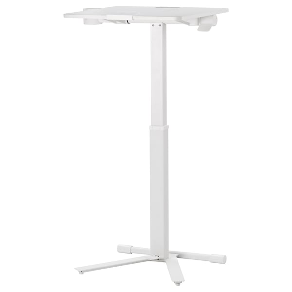 MITTZON laptop table with castors, white, 66x50 cm