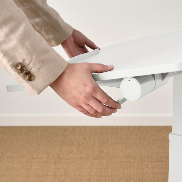 MITTZON laptop table with castors, white, 66x50 cm