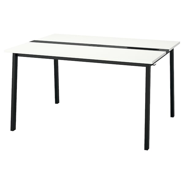 Ikea MITTZON - Conference table, white/black, 140x108x75 cm