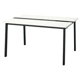 MITTZON conference table, white/black, 140x108x75 cm