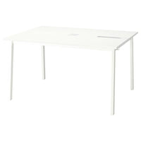 MITTZON conference table, white, 140x108x75 cm