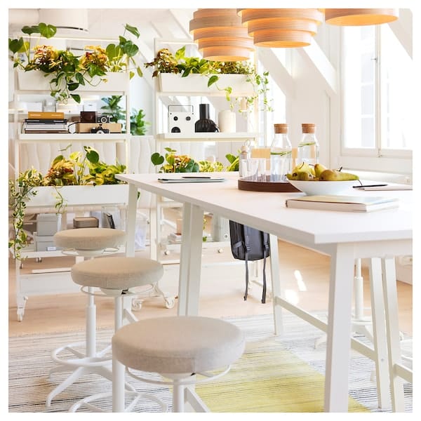 Ikea MITTZON - Conference table, white, 140x108x105 cm