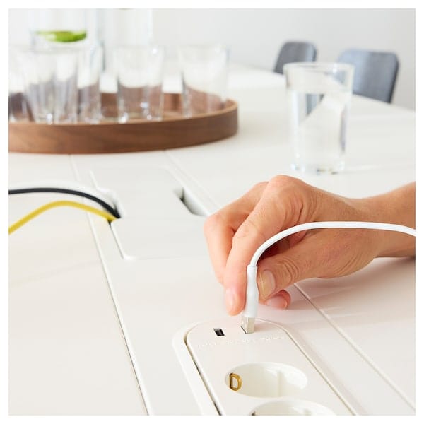 Ikea MITTZON - Conference table, white, 140x108x105 cm
